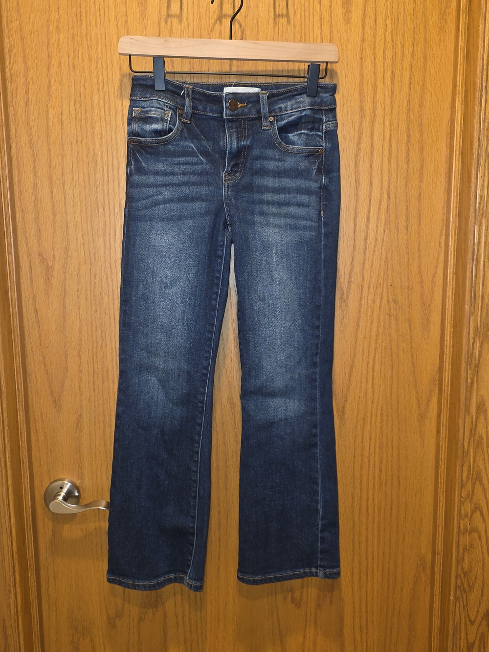 Women's Straight Leg Jeans in Dark Blue Denim